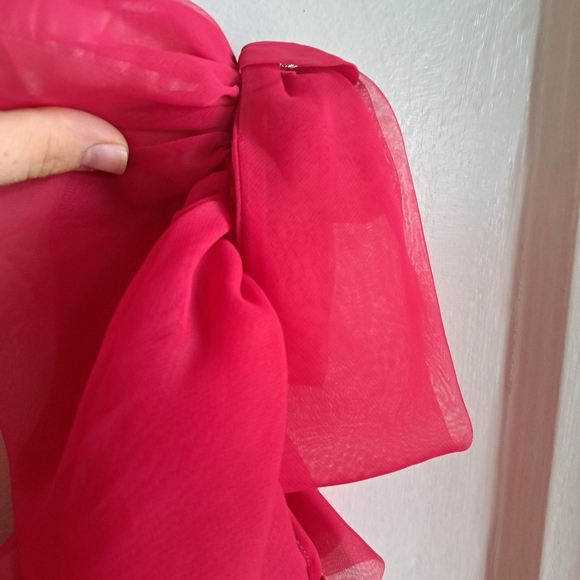 1950's Evening Dress Fuschia Vintage Homemade Prom Size XS/S Pink Wedding Guest - Picture 3 of 7